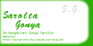 sarolta gonya business card